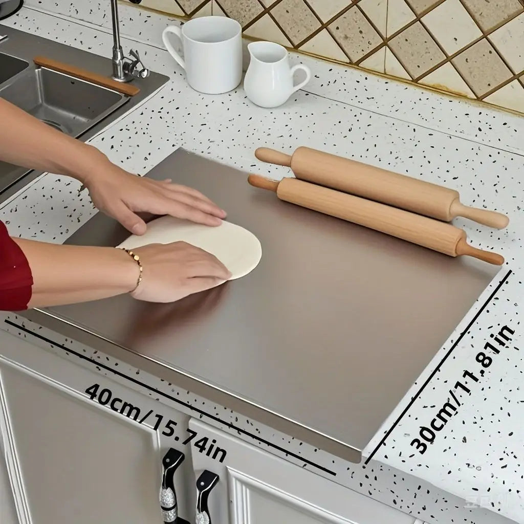 Non-Slip Stainless Steel Chopping Board for Countertop