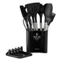 13-Piece Silicone Kitchen Utensil Set with Steel Handle